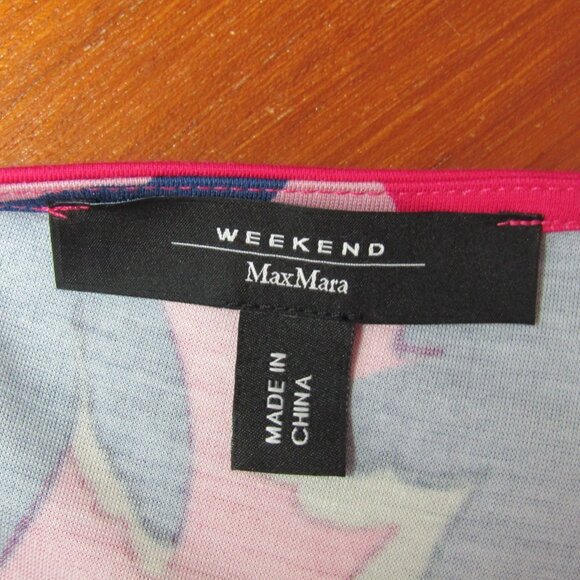 Max Mara Weekend Magenta Butterfly Wrap Dress Womens Size S Pockets V Neck Tie - Picture 8 of 12